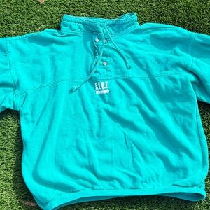 Vintage E.N.U..F. Internationale Teal Pullover Sweater